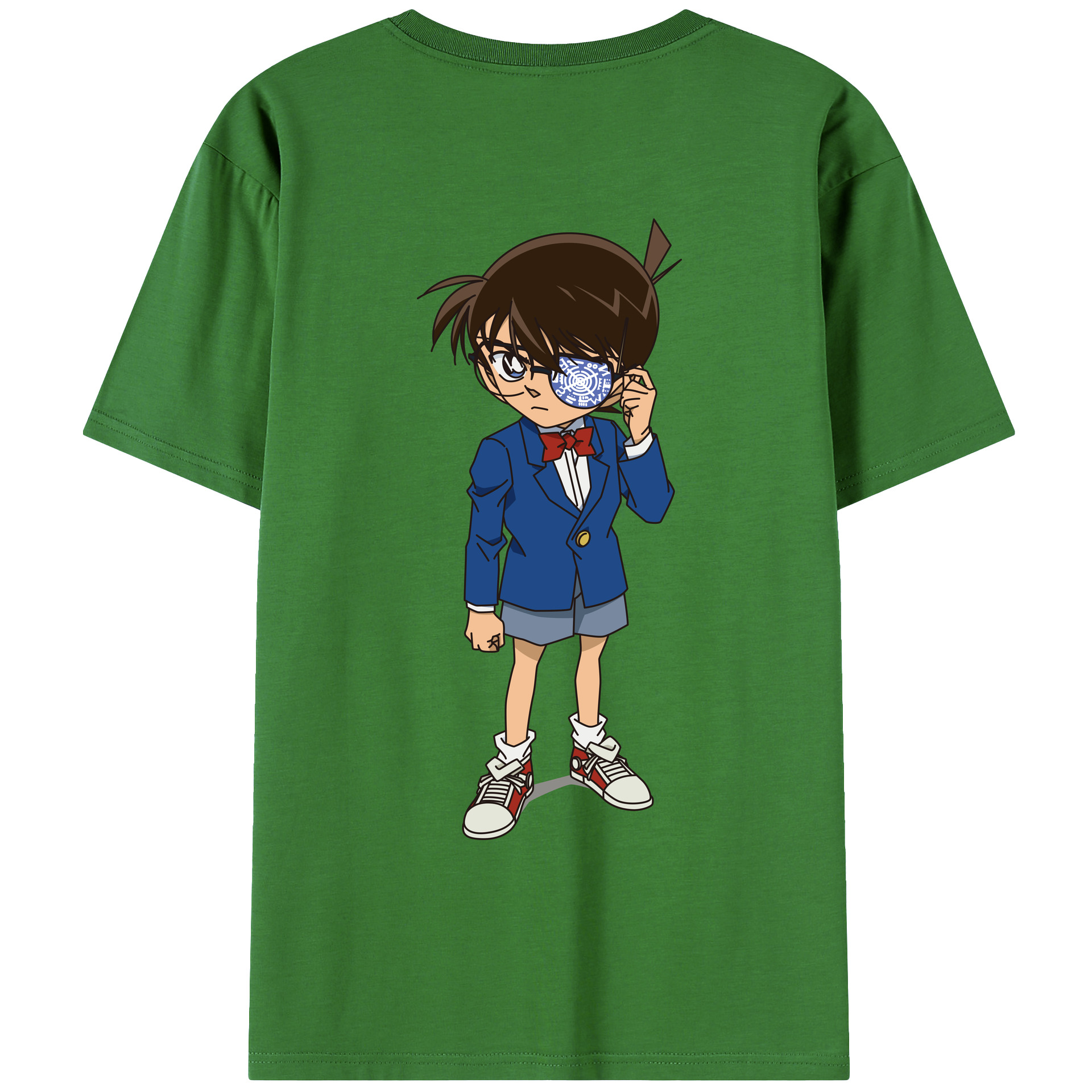 （画像用） 名探偵コナン 江戸川 コナン Detective Conan Conan Edogawa レディース半袖Tシャツ(バックプリント)